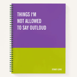 Funny Notebook, Humourous Writing Pad Journal, Notebook