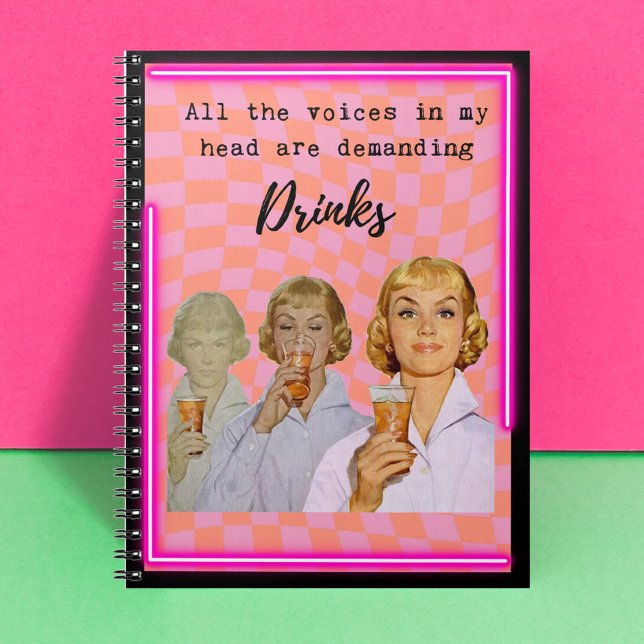 Funny Notebook Journal Best Friend Gift "Drinks" (Creator Uploaded)