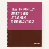 Funny Notebook, Snarky Writing Pad Journal, Note