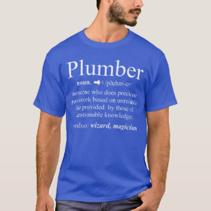 Funny Noun Plumber Definition Plumbing Gift Love v T-Shirt