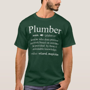 Funny Noun Plumber Definition Plumbing Gift Love v T-Shirt
