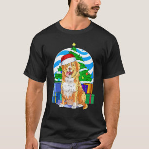 Funny Nova Scotia Duck Tolling Retriever Santa Chr T-Shirt