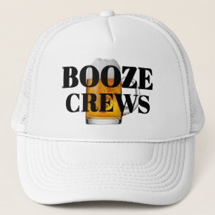 Funny Novelty Baseball Gift Idea BOOZE CREWS  Truc Trucker Hat