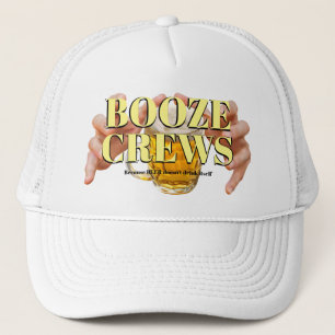 Funny Novelty Baseball Gift Idea BOOZE CREWS  Truc Trucker Hat