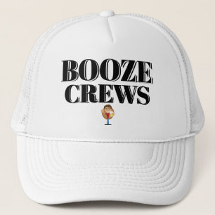 Funny Novelty Baseball Gift Idea BOOZE CREWS  Truc Trucker Hat