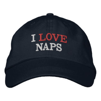 Funny Novelty Baseball I LOVE NAPS Embroidered Hat