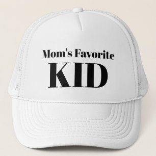 Funny Novelty Baseball MOM'S FAVORITE KID Trucker Hat