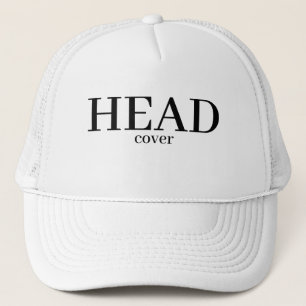Funny Novelty Baseball Style HEAD cover Trucker Hat