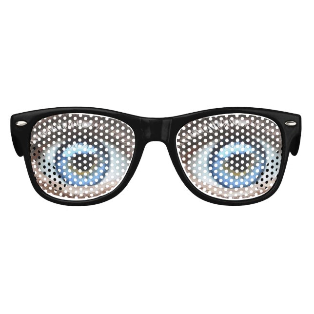 FUNNY NOVELTY BLUE BUG EYED SUNGLASSES   (Front)