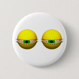 Funny Novelty Button with Tired Eyes