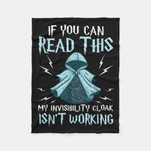 Funny Novelty Collection Tees If You Can Read This Fleece Blanket