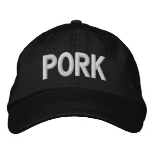 Funny Novelty Fashion Baseball Style PORK Embroidered Hat