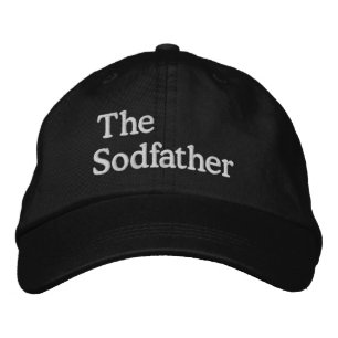 Funny Novelty Golf Accessories THE SODFATHER Embroidered Hat