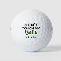 Funny Novelty Golf Ball Monogram Don't Touch