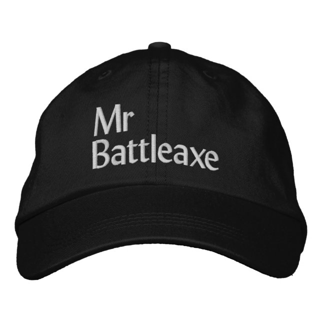 Funny Novelty Golf MR BATTLEAXE Embroidered Hat (Front)