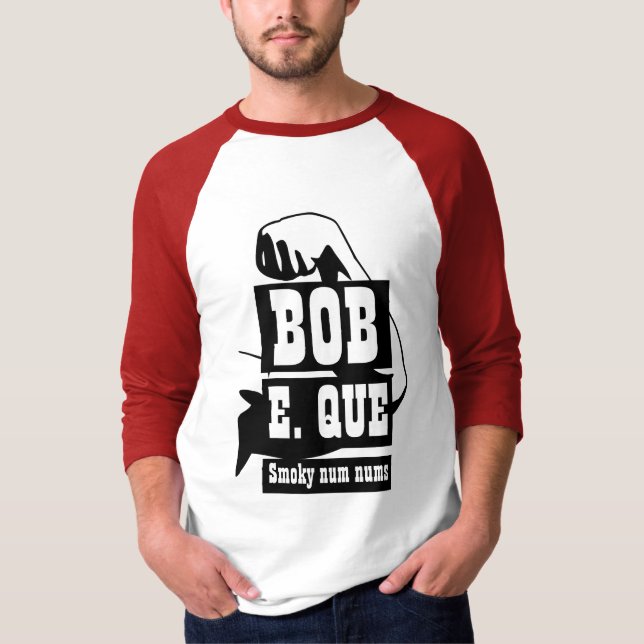 Funny Novelty Mens Grilling Gear BOB E QUE  T-Shirt (Front)