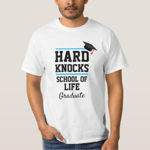 Funny Novelty Mens HARD KNOCKS SCHOOL GRADUATE  T-Shirt