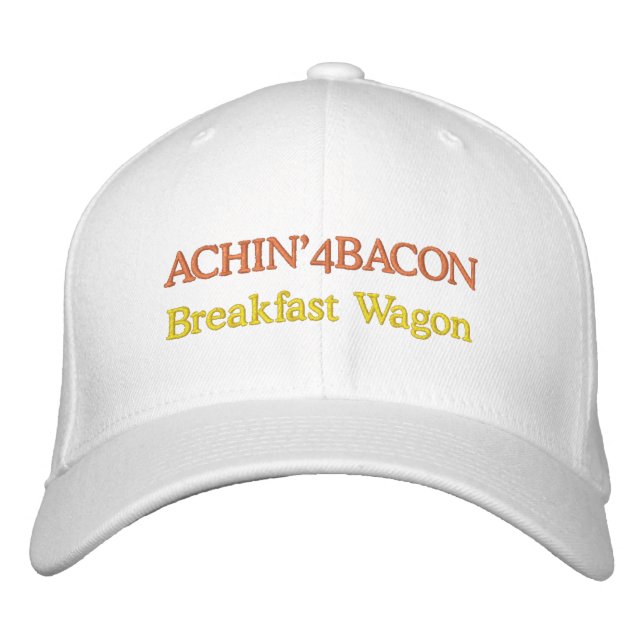 Funny Novelty Mens Sports ACHIN'4BACON Embroidered Hat (Front)