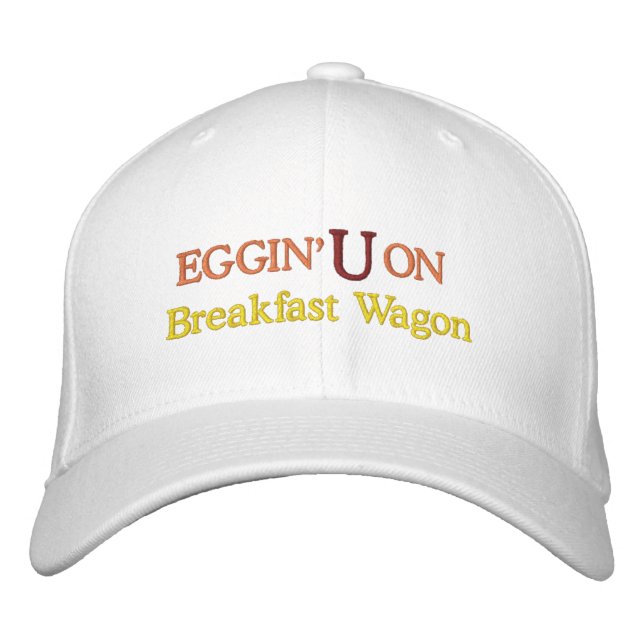 Funny Novelty Mens Sports EGGIN'UON Embroidered Hat (Front)