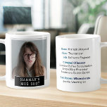 Funny Novelty Mugshot Personalised Photo and Text Coffee Mug<br><div class="desc">Show off your funny "Mug Shot" on this silly, personalised coffee mug! On the front, add your best criminal photo, plus your custom name on the black sign beneath. On the back, fill in all the details of your criminal record (name, alias, job, up to 3 criminal offenses, and your...</div>