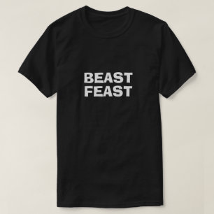 Funny novelty sports football BEAST FEAST T-Shirt
