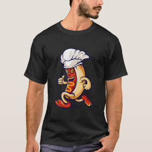 Funny novelty sports football RUNNING HOT DOG T-Shirt
