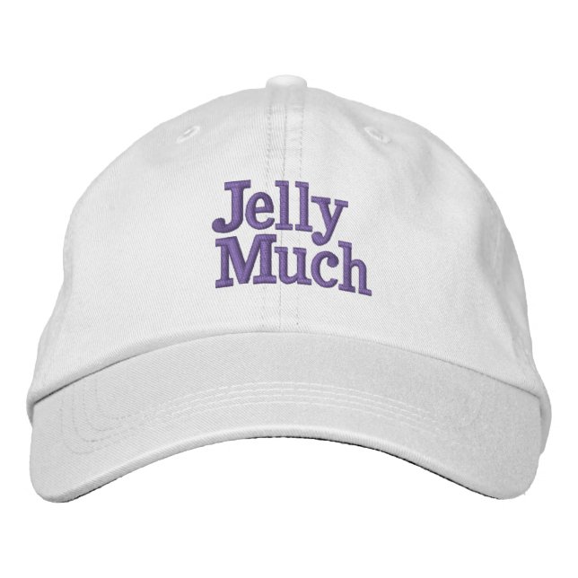 Funny Novelty Women's Fashion JELLY MUCH Embroidered Hat (Front)