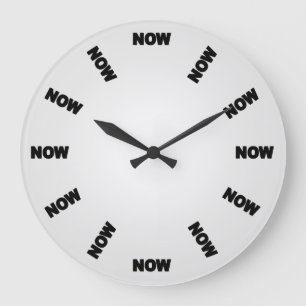 Funny Now Clock (Light Grey)