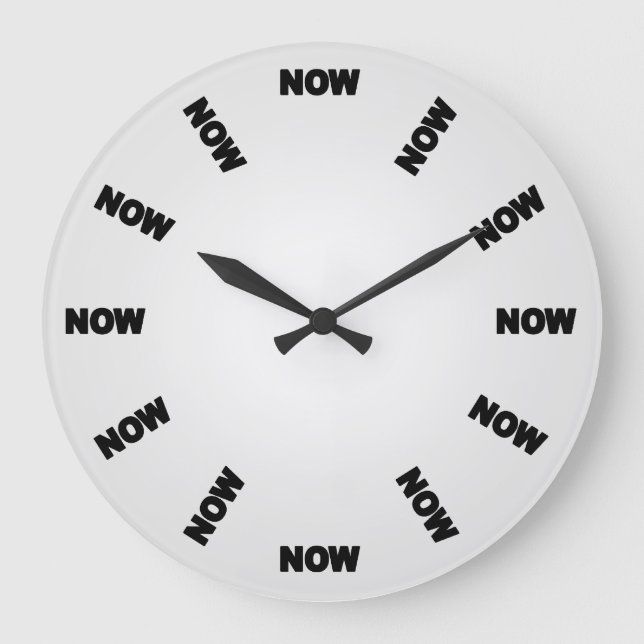 Funny Now Clock (Light Grey) (Front)