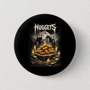 Funny Nuggets Rock Music Style Chicken Nugget Love 6 Cm Round Badge