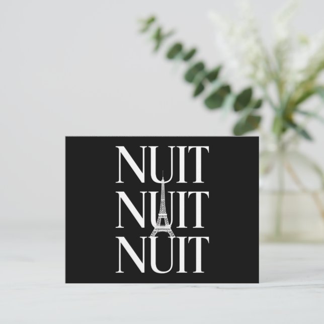 Funny Nuit Nuit Postcard (Standing Front)