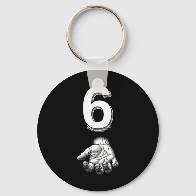 Funny Number 6 Matching 67 Meme Costume  Key Ring (Front)
