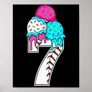 Funny Number 7 Baseball Drip 67 Meme Costume Coupl Poster