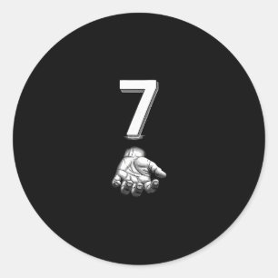 Funny Number 7 Matching 67 Meme Costume Classic Round Sticker