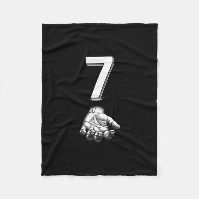 Funny Number 7 Matching 67 Meme Costume  Fleece Blanket (Front)