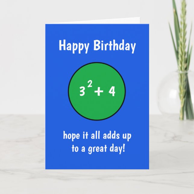 Funny number birthday card 13 for teenager (Front)