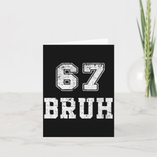 Funny Number Bruh Meme Retro Gift Men, Boys Tee Fa Card