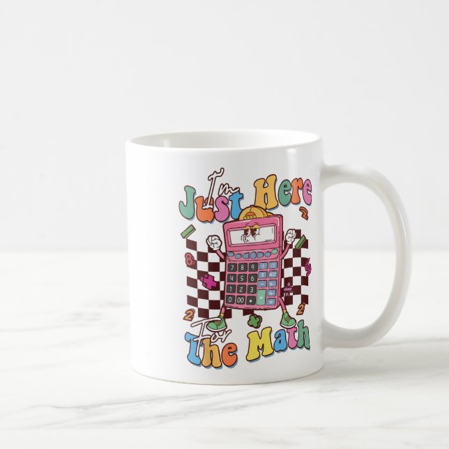 Funny Number Day Maths Day Calculator Teacher Stud Coffee Mug (Right)