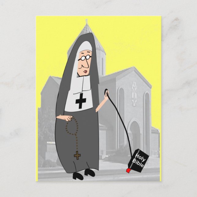 Funny Nun Greeting Cards (Front)