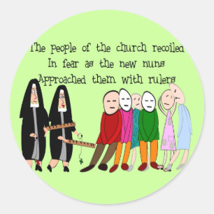 Funny Nuns Cards and Gifts Classic Round Sticker
