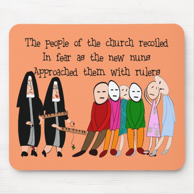 Funny Nuns Cards and Gifts Mouse Pad (Front)