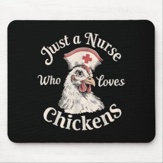 Funny Nurse A Nurse Who Loves Chickens Gifts For Mouse Pad