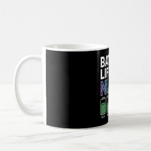 Funny Nurse Battery Life Quote Colourful Medical Coffee Mug