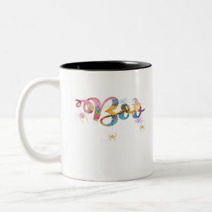 Funny Nurse Boo Bees Boo Crew Vintage Halloween Two-Tone Coffee Mug
