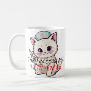 Funny Nurse Cat The Vein Finder Personalised Coffee Mug