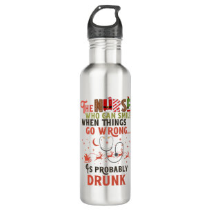 Funny Nurse Christmas Pun Quote Hilarious   710 Ml Water Bottle