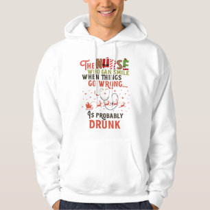 Funny Nurse Christmas Pun Quote Hilarious Hoodie