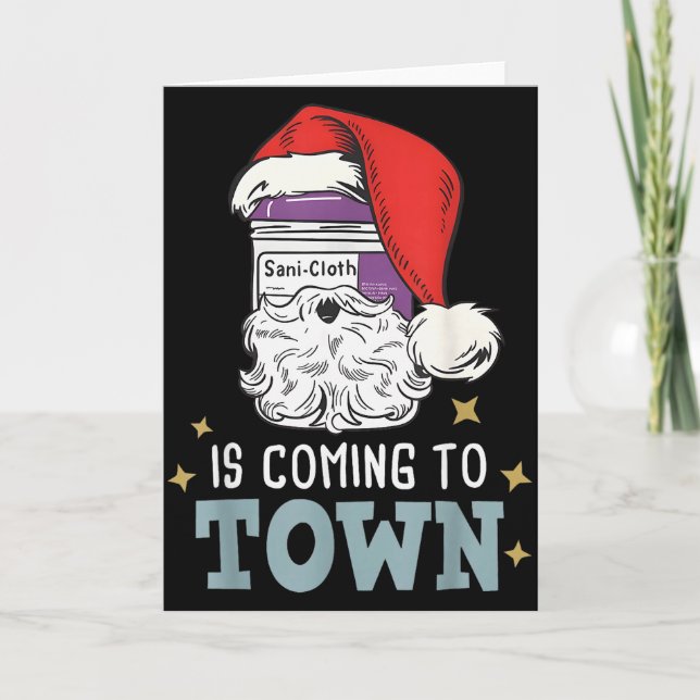 Funny Nurse Christmas Rn Tech Medical Istant Holid Card (Front)