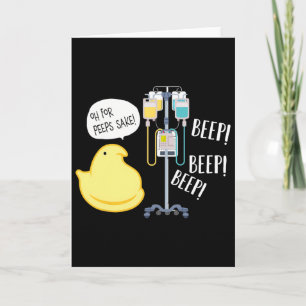 Funny Nurse Easter, Iv Pump, Med Surg Icu Peds Pic Card