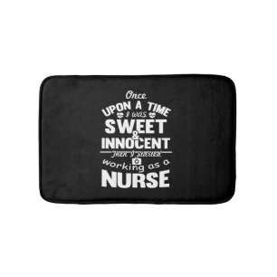 Funny Nurse gift ideas design for nurse Bath Mat